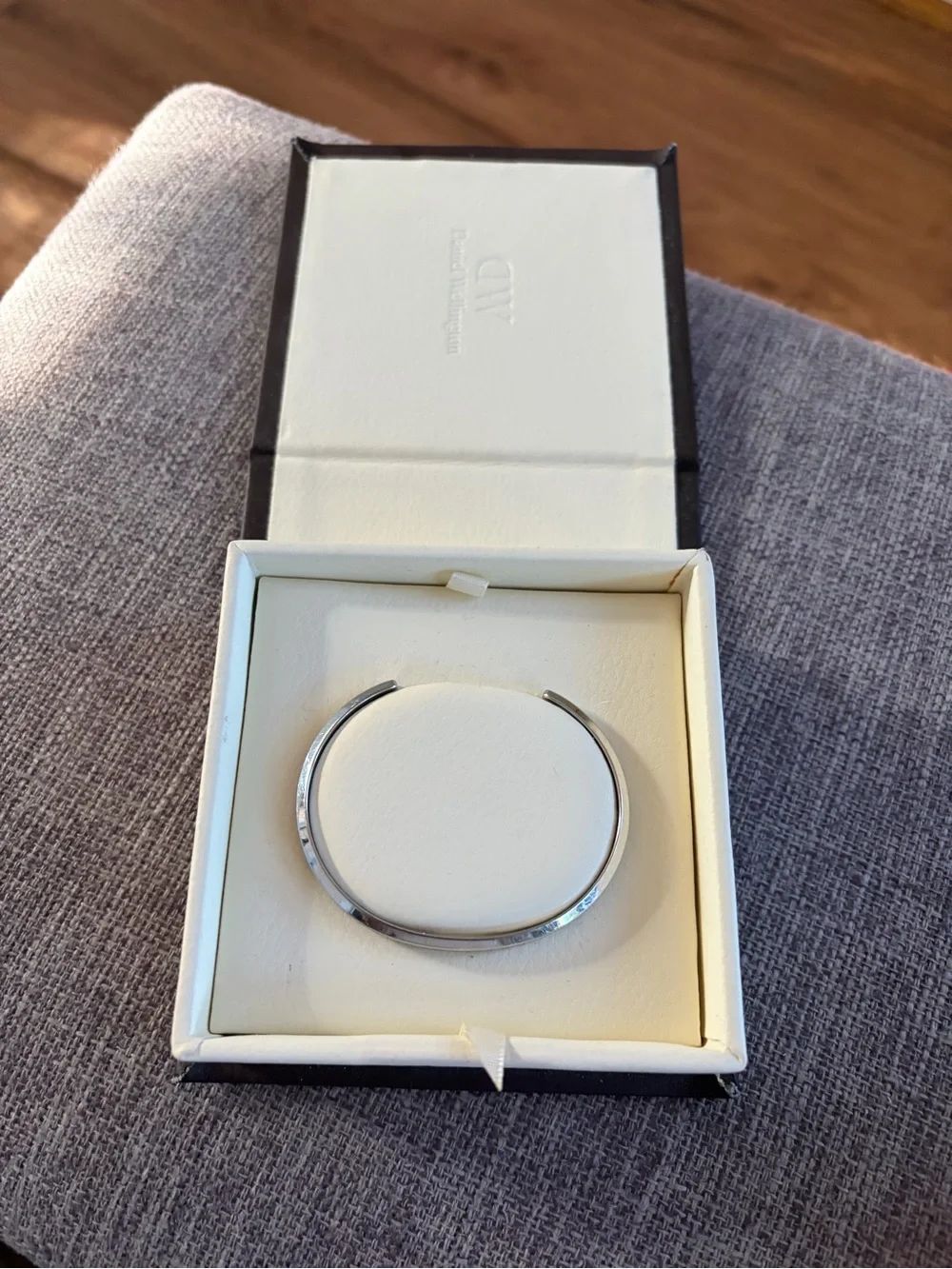 Daniel Wellington Watch + Silver Cuff Bracelet Bundle - Black Rose Gold